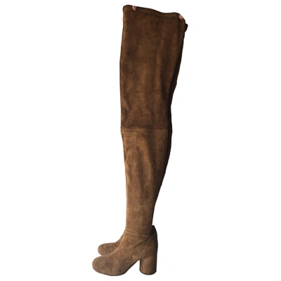 Pre-owned Maison Margiela Boots In Camel