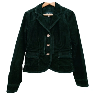 Pre-owned Armani Jeans Velvet Jacket In Black