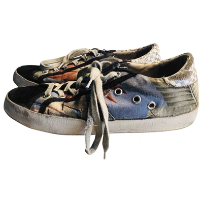 Pre-owned Golden Goose Superstar Cloth Trainers In Multicolour