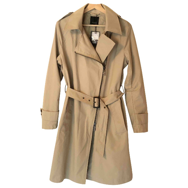 Pre-Owned Sand Beige Cotton Trench Coat | ModeSens