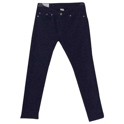 Pre-owned Dondup Straight Pants In Black