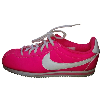 Pre-owned Nike Cortez Cloth Trainers In Pink