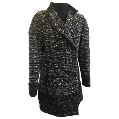 Pre-owned Chanel Tweed Coat In Anthracite