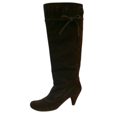 Pre-owned Janet & Janet Boots In Black