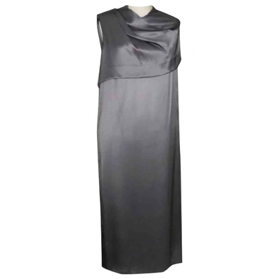 Pre-owned Bottega Veneta Silk Mid-length Dress In Grey