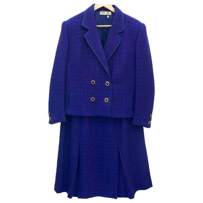 Pre-owned Hardy Amies Wool Suit Jacket In Purple