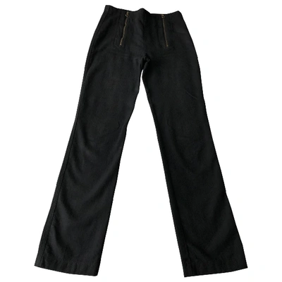 Pre-owned See By Chloé Wool Slim Pants In Black