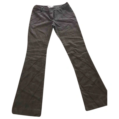 Pre-owned Dior Wool Straight Trousers In Other