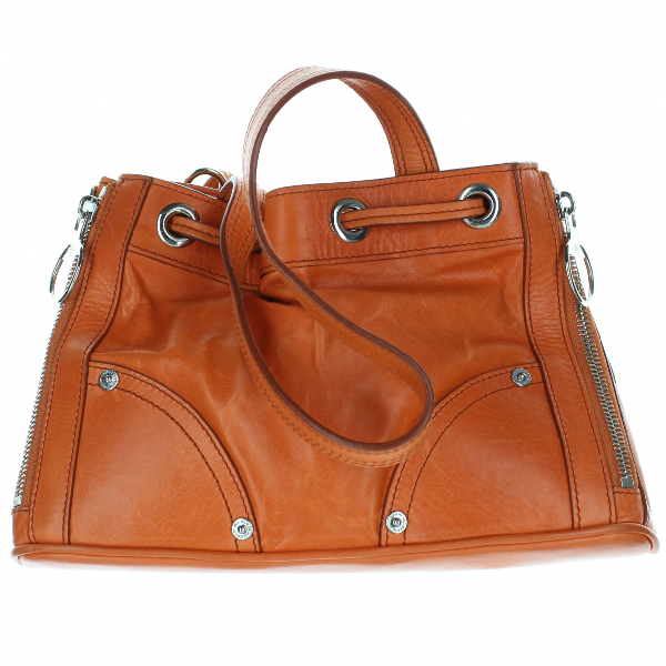 Preowned Mulberry Orange Leather Handbag ModeSens