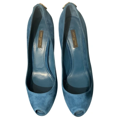 Pre-owned Louis Vuitton Call Back Heels In Blue