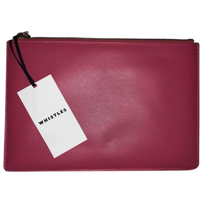 Pre-owned Whistles Pink Leather Clutch Bag