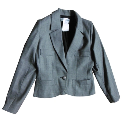 Pre-owned Saint Laurent Wool Suit Jacket In Grey