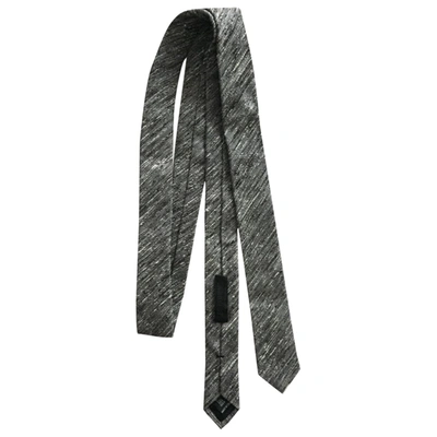 Pre-owned Les Hommes Silk Tie In Grey