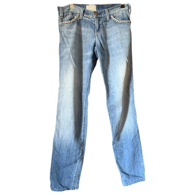 Pre-owned Current Elliott Slim Pants In Blue
