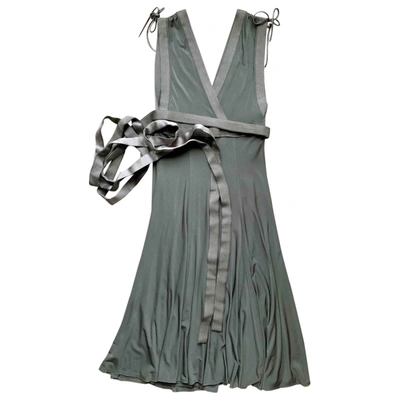 Pre-owned Donna Karan Mid-length Dress In Grey