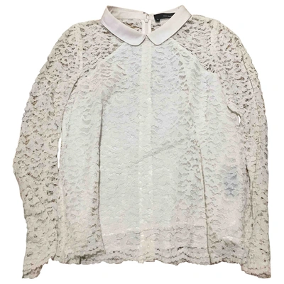 Pre-owned The Kooples Lace Blouse In Ecru