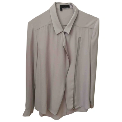 Pre-owned The Kooples Grey Polyester Top