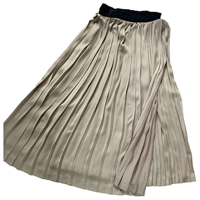 Pre-owned Vionnet Maxi Skirt In Beige