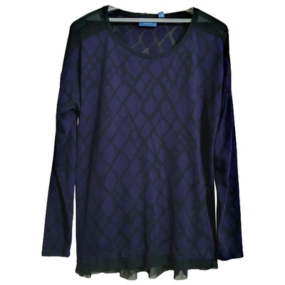 Pre-owned Vera Wang Purple Polyester Top