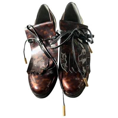 Pre-owned Viktor & Rolf Patent Leather Heels In Brown