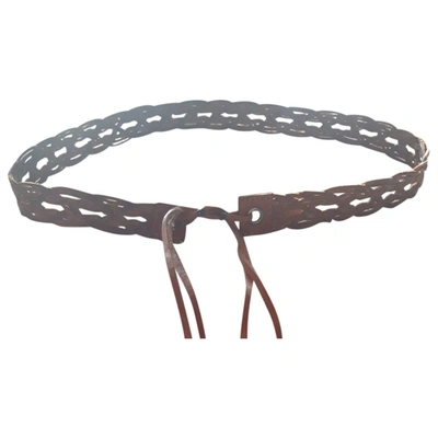 Pre-owned Cerruti 1881 Leather Belt In Brown