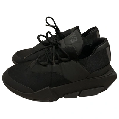 Pre-owned Y-3 Cloth Trainers In Black