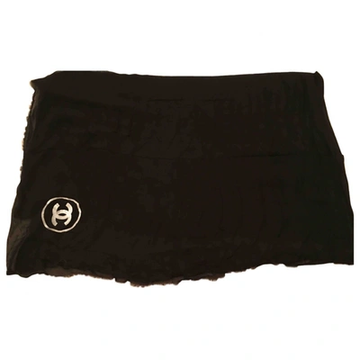 Pre-owned Chanel Cashmere Stole In Black