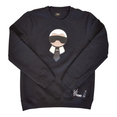 Pre-owned Fendi Wool Sweatshirt In Black