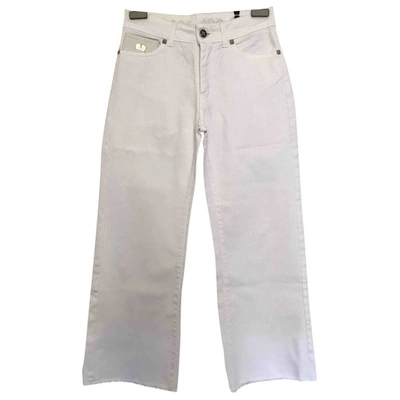 Pre-owned John Richmond White Cotton - Elasthane Jeans