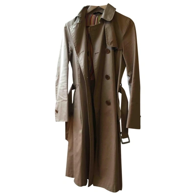 Pre-owned Paul Smith Trench Coat In Beige