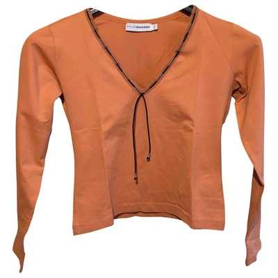 Pre-owned Pinko Orange Synthetic Top