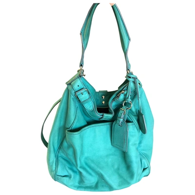 Pre-owned Vanessa Bruno Lune Leather Handbag In Green