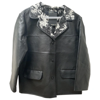 Pre-owned Paule Ka Leather Jacket In Black