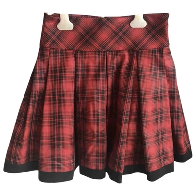 Pre-owned Mangano Mini Skirt In Red