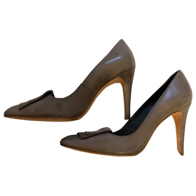 Pre-owned Comptoir Des Cotonniers Leather Heels In Grey