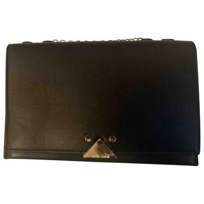 Pre-owned Emporio Armani Black Leather Clutch Bag