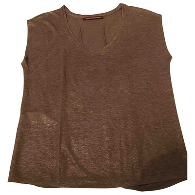 Pre-owned Comptoir Des Cotonniers Linen T-shirt In Metallic