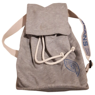 Pre-owned Dkny Backpack In Grey
