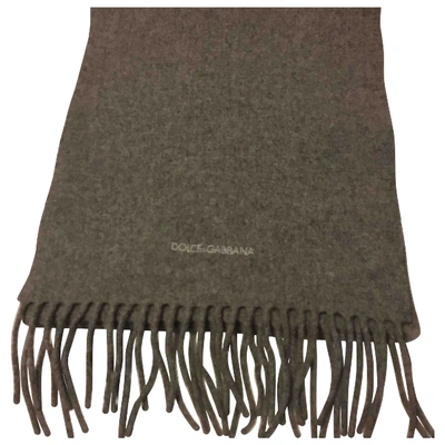 Pre-owned Dolce & Gabbana Wool Scarf In Grey
