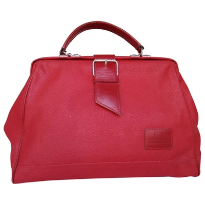 Pre-owned Guy Laroche Leather Crossbody Bag In Red