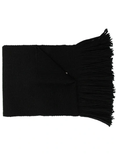 Voz Fringed Scarf In Black