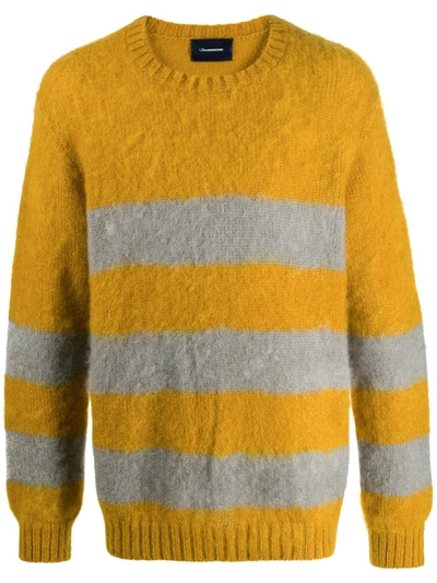 Johnundercover Stripe Long-sleeve Sweater In Yellow