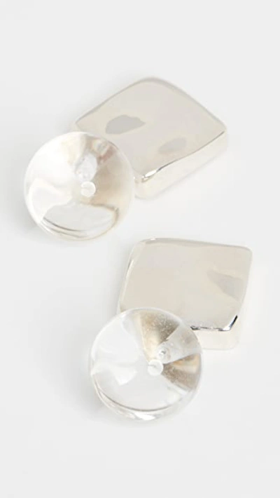 Agmes Luca Earrings In Silver/quartz
