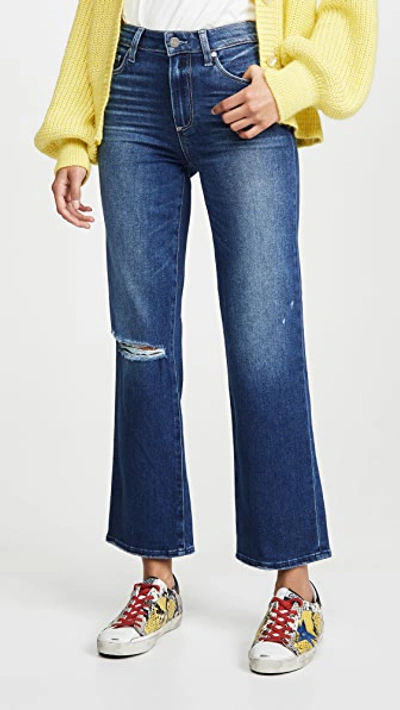 Paige Atley Ankle Flare Jeans In Lookout Destructed