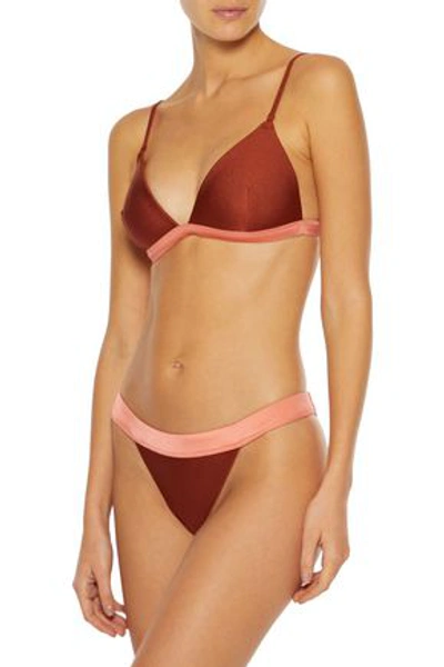 Zimmermann Separates Fixed Triangle Bikini Top In Tan