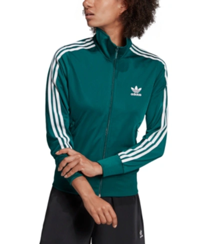Adidas Originals Firebird Recycled Tricot Track Jacket In Noble Green