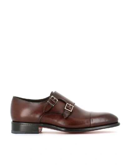 Santoni Buckle In Brown