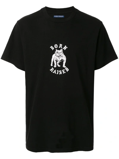 Bornxraised Boardwalk Shark Logo Print T-shirt In Black