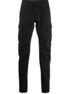 C.p. Company Black Corduroy Lens Pocket Cargo Pants