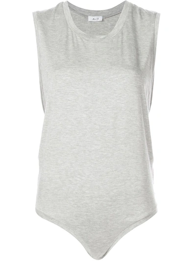 Alix Nyc Thompson Bodysuit Top In Grey